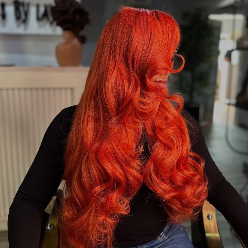 SWAY Ginger Orange Body Wave 13x4 HD Lace Front Virgin Human Hair Wigs