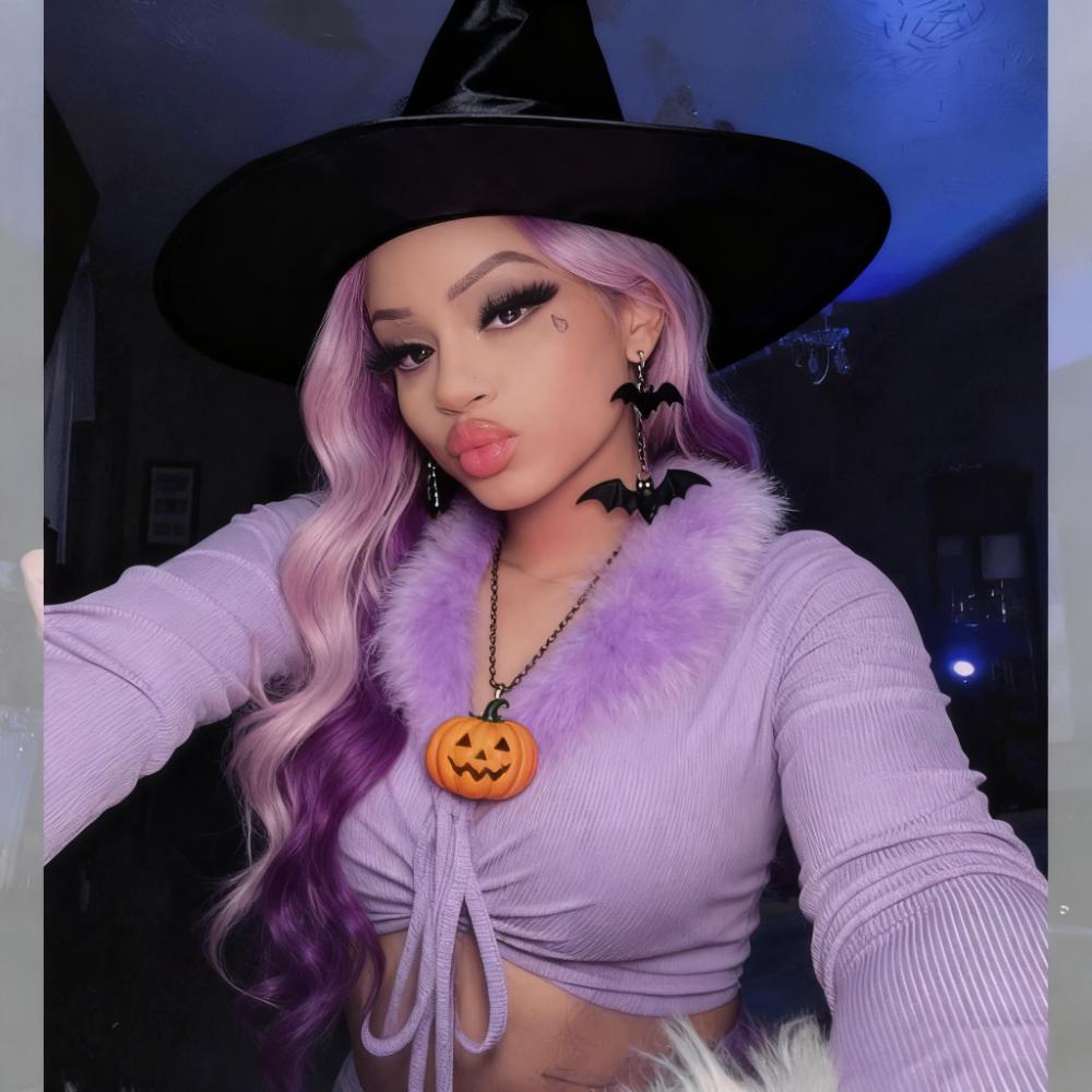SWAY Halloween Cosplay Peekaboo Lavender Purple Color 13x4 HD Lace Front Human Hair Wigs