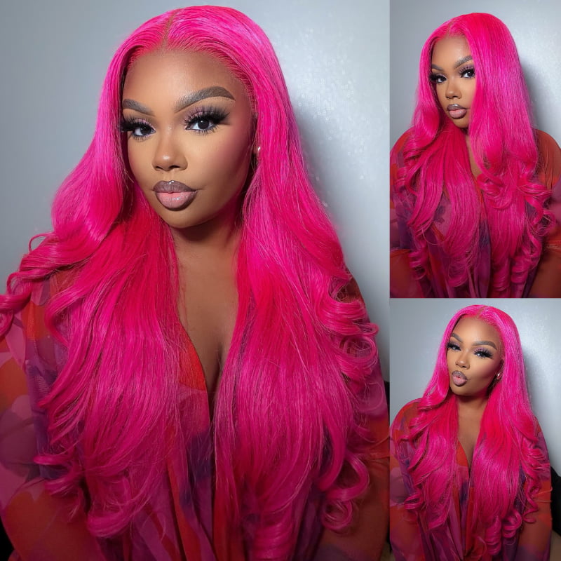 SWAY Hot Pink Body Wave 13x4 HD Lace Front Virgin Human Hair Wigs