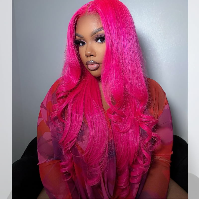 SWAY Hot Pink Body Wave 13x4 HD Lace Front Virgin Human Hair Wigs