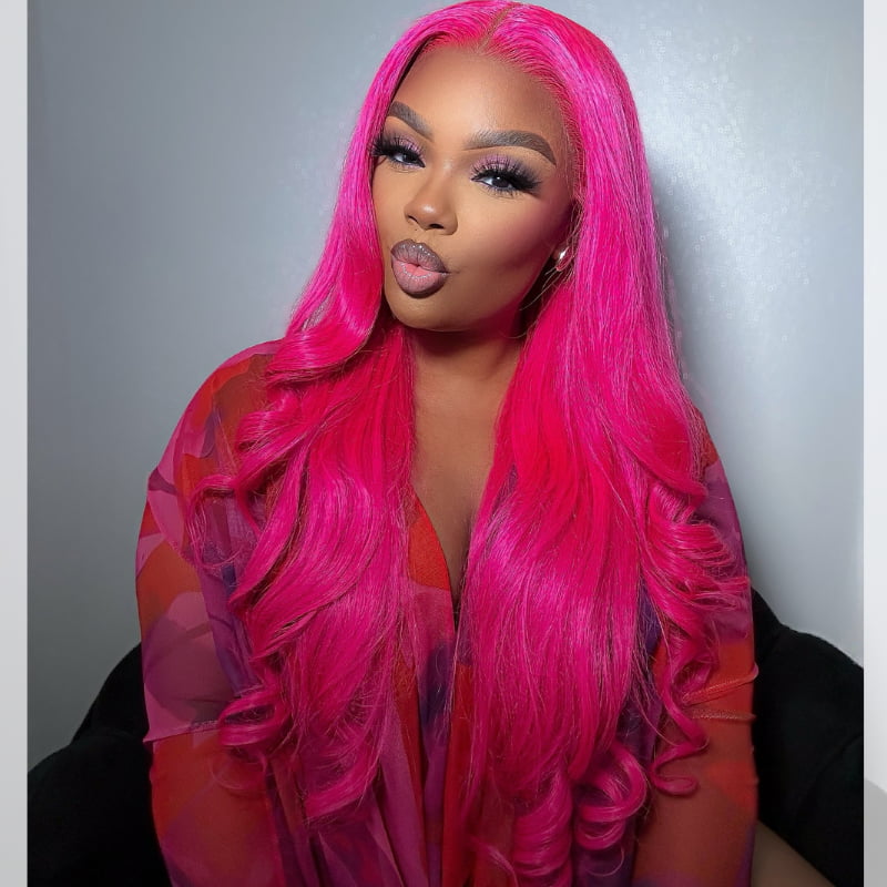 SWAY Hot Pink Body Wave 13x4 HD Lace Front Virgin Human Hair Wigs