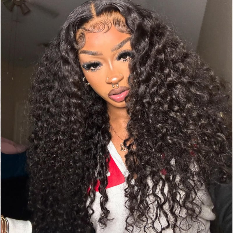 SWAY Natural Black Water Wave 13x4 Lace Front Virgin Human Hair Wigs