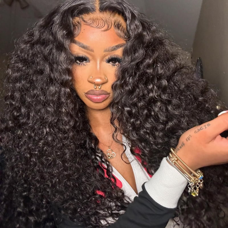 SWAY Natural Black Water Wave 13x4 Lace Front Virgin Human Hair Wigs