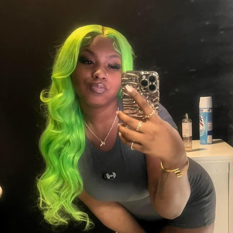 SWAY Pastel Green Body Wave 13x4 HD Lace Front Virgin Human Hair Wigs
