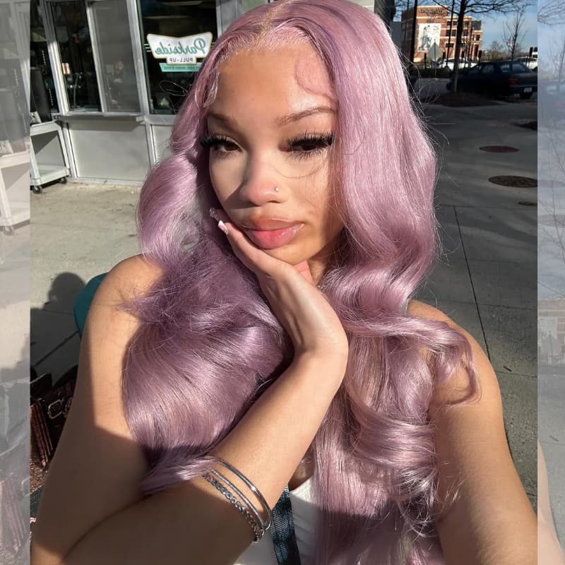 SWAY Pastel Lavender Purple 13x4 HD Lace Front Virgin Human Hair Wig
