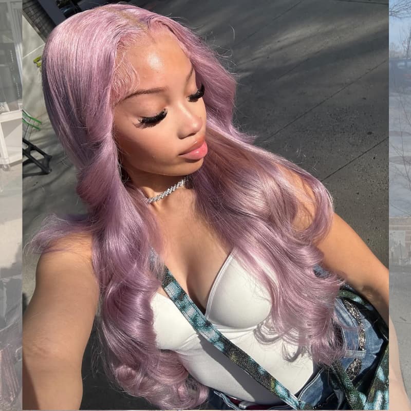 SWAY Pastel Lavender Purple 13x4 HD Lace Front Virgin Human Hair Wig