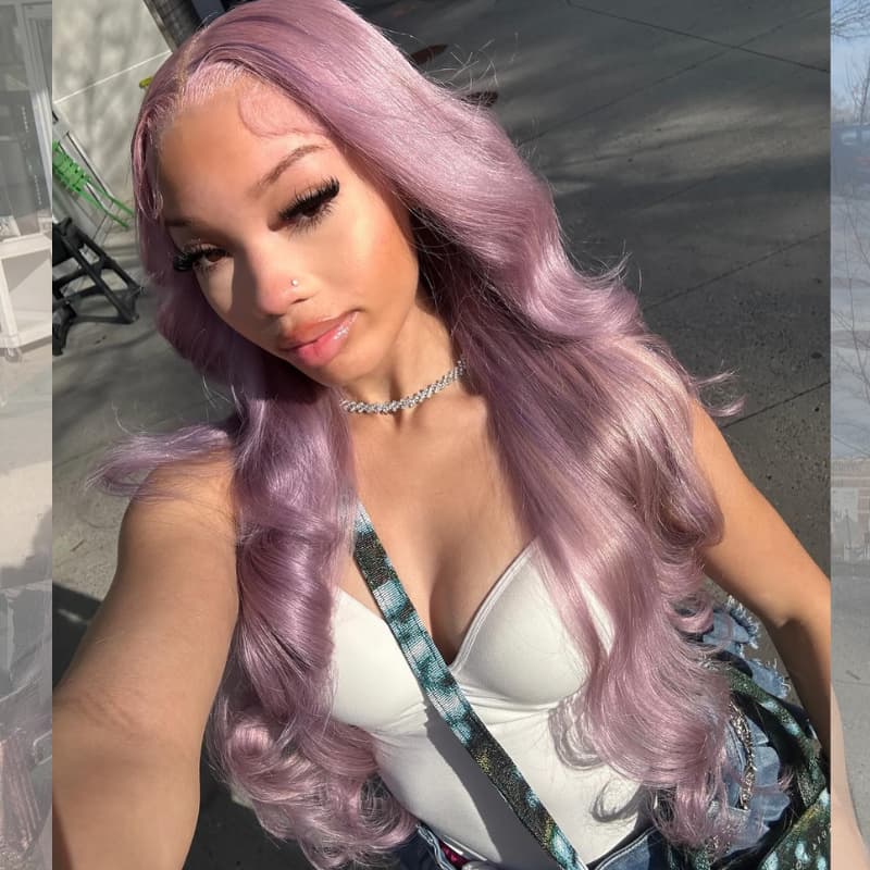 SWAY Pastel Lavender Purple 13x4 HD Lace Front Virgin Human Hair Wig
