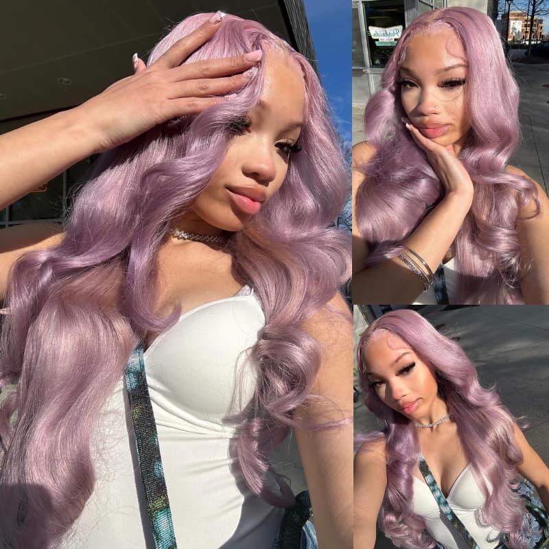 SWAY Pastel Lavender Purple 13x4 HD Lace Front Virgin Human Hair Wig