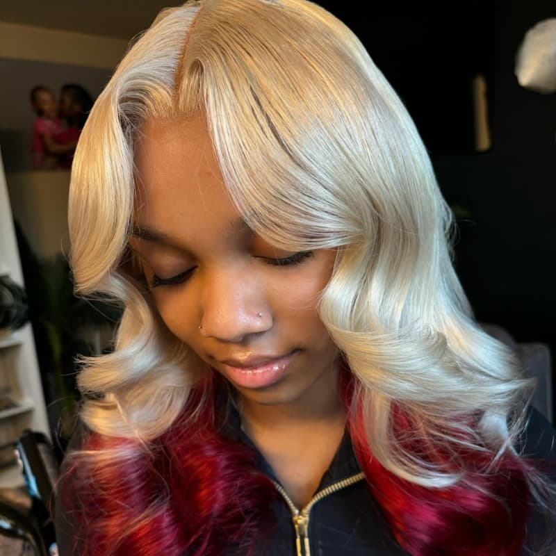 SWAY Peekaboo 99J Red Color 13x4 HD Lace Front Virgin Human Hair Wigs