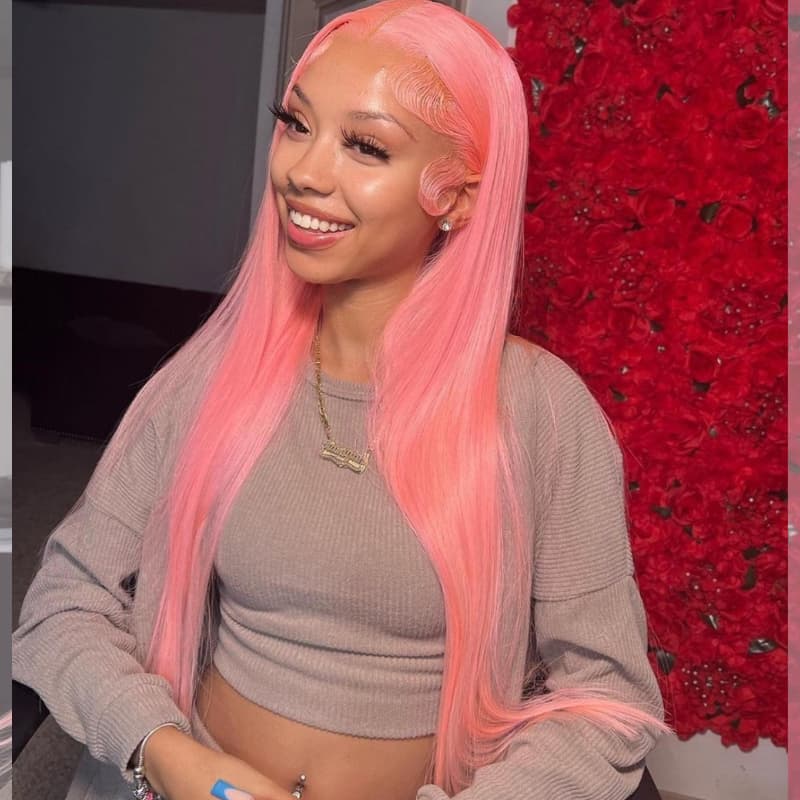 SWAY Pink Bone Straight 200 Density 13x4 HD Lace Front Human Hair Wigs