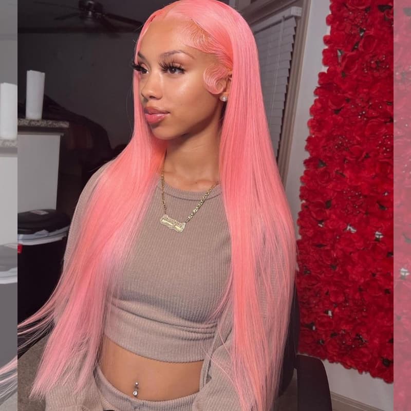 SWAY Pink Bone Straight 200 Density 13x4 HD Lace Front Human Hair Wigs