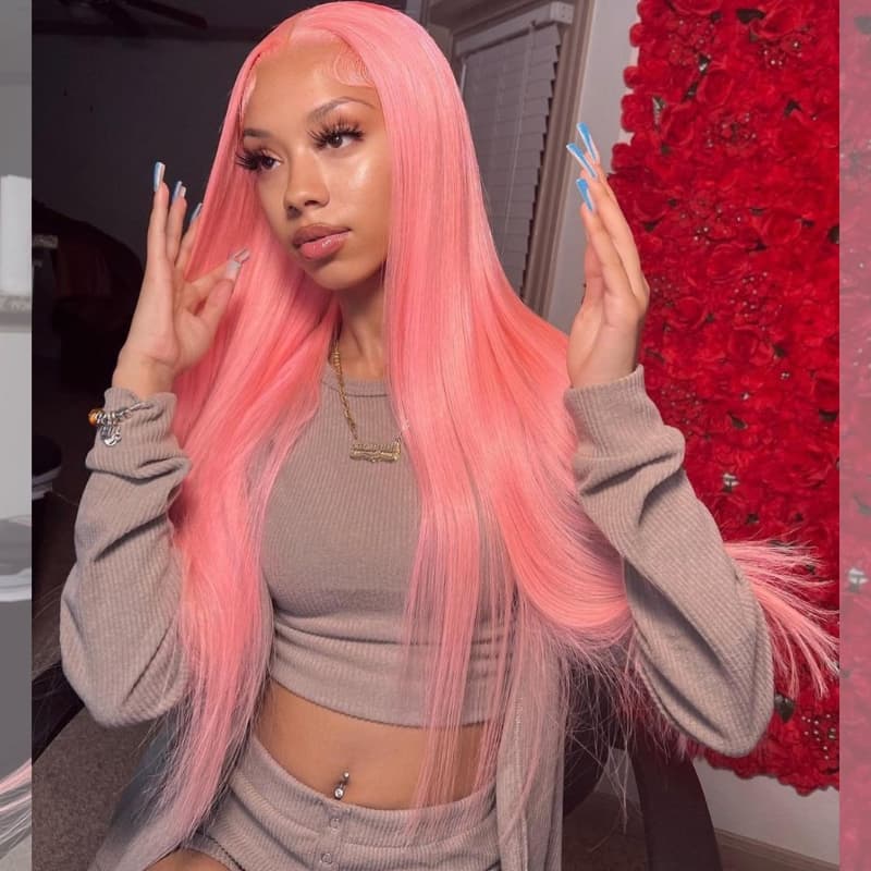 SWAY Pink Bone Straight 200 Density 13x4 HD Lace Front Human Hair Wigs