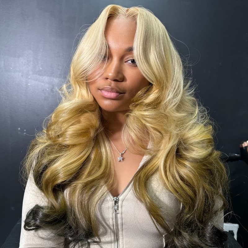 SWAY Reverse Ombre Honey Brown 13x4 Lace Front Virgin Human Hair Wigs