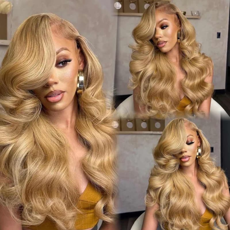SWAY 200 Density Strawberry Blonde 13x4 HD Lace Front Human Hair Wigs