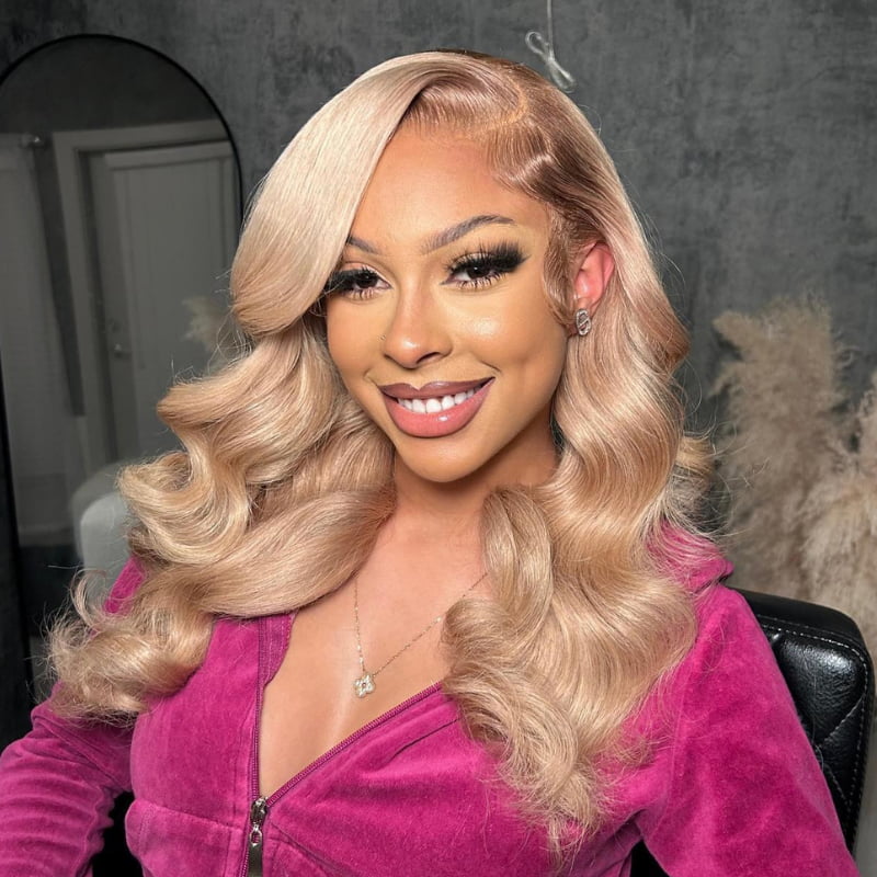 SWAY Strawberry Honey Blonde Body Wave 13x4 Lace Front Human Hair Wigs