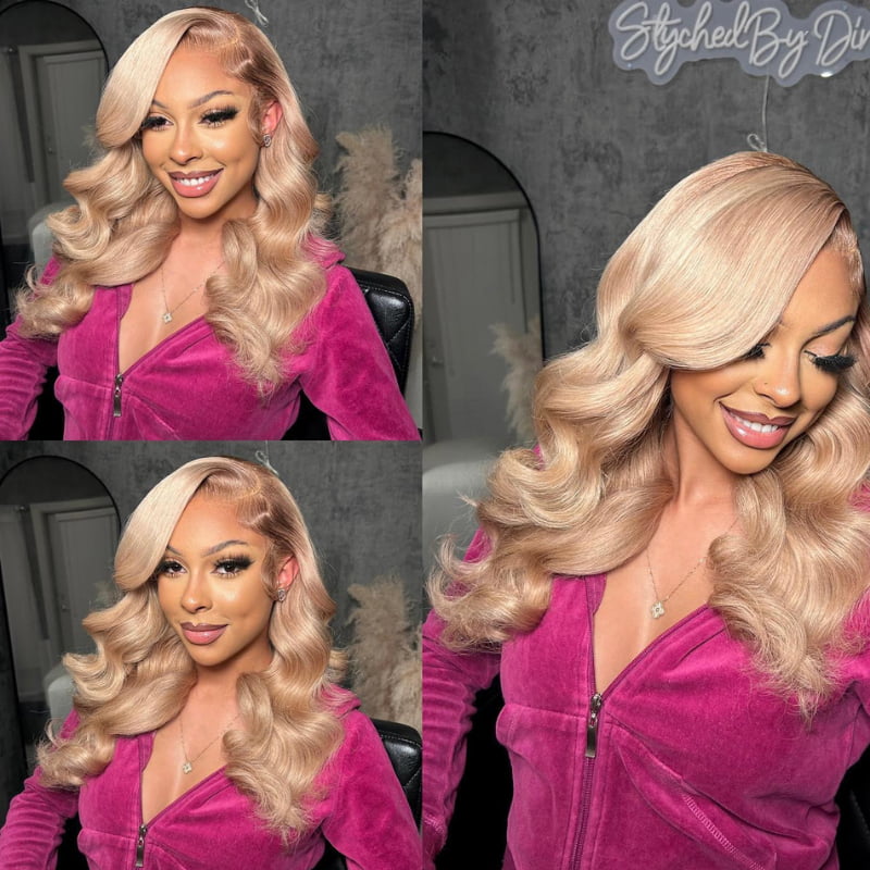 SWAY Strawberry Honey Blonde Body Wave 13x4 Lace Front Human Hair Wigs