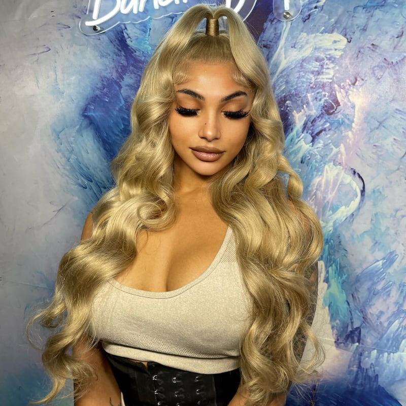 SWAY Strawberry Honey Blonde Body Wave Lace Front Virgin Human Wigs