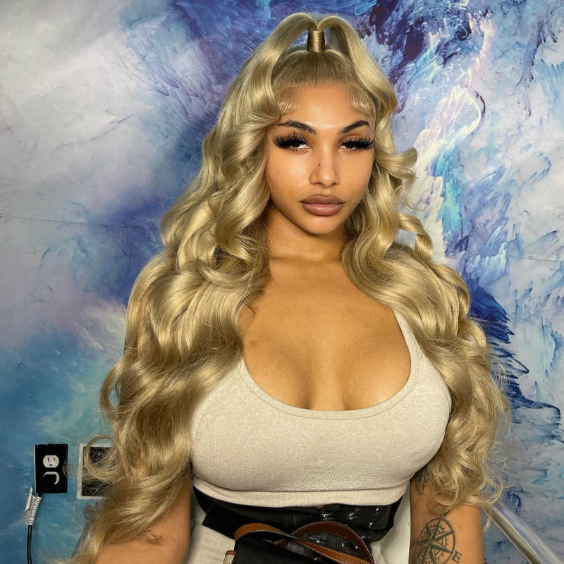 SWAY Strawberry Honey Blonde Body Wave Lace Front Virgin Human Wigs