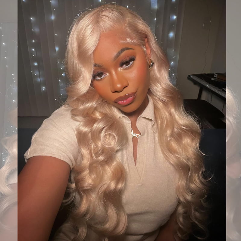SWAY Strawberry Platinum Honey Blonde Lace Front Virgin Human Hair Wig