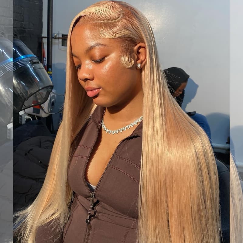 SWAY Strawberry Golden Honey Blonde 13x4 Lace Front Human Hair Wigs 200 Density