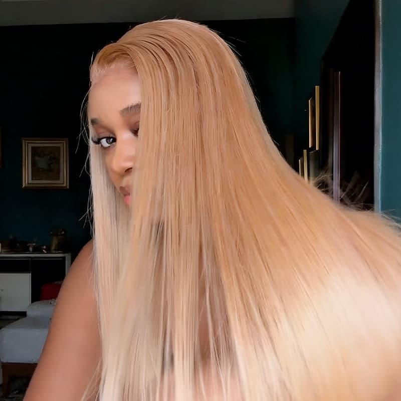 SWAY Strawberry Honey Blonde Bone Straight 13x4 Lace Front Remy Human Hair Wigs